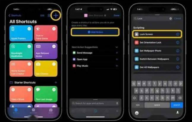 青羊苹果14锁屏维修店分享iPhone14升级iOS16.4后如何创建锁屏快捷方式 
